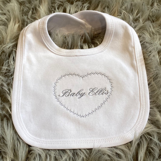 Square Style White Baby Bib