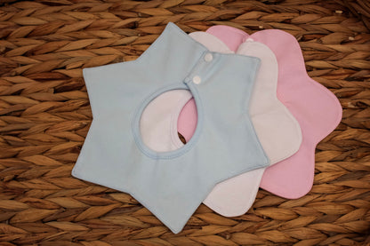 Floral Style White Baby Blue Bib Collar