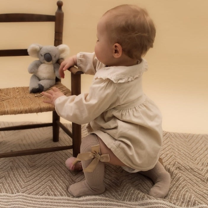 Biscuit Knee High Socks with Bow