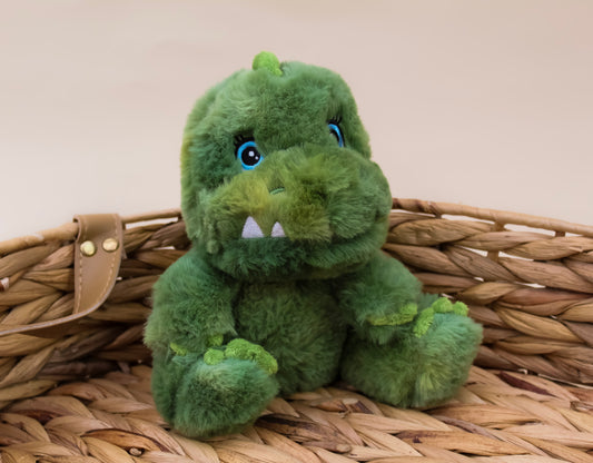 green dinosaur soft baby childrens toy