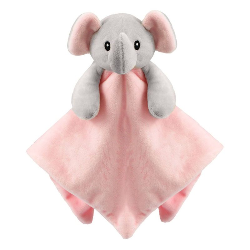 Embroidered Baby Pink Elephant Baby Comforter