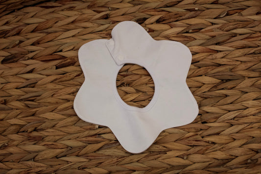 Floral Style White Baby Bib Collar