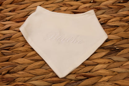 Embroidered Bandana Style Baby Bib