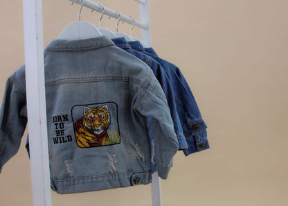 embroidered toddler denim jacket childrens jackets